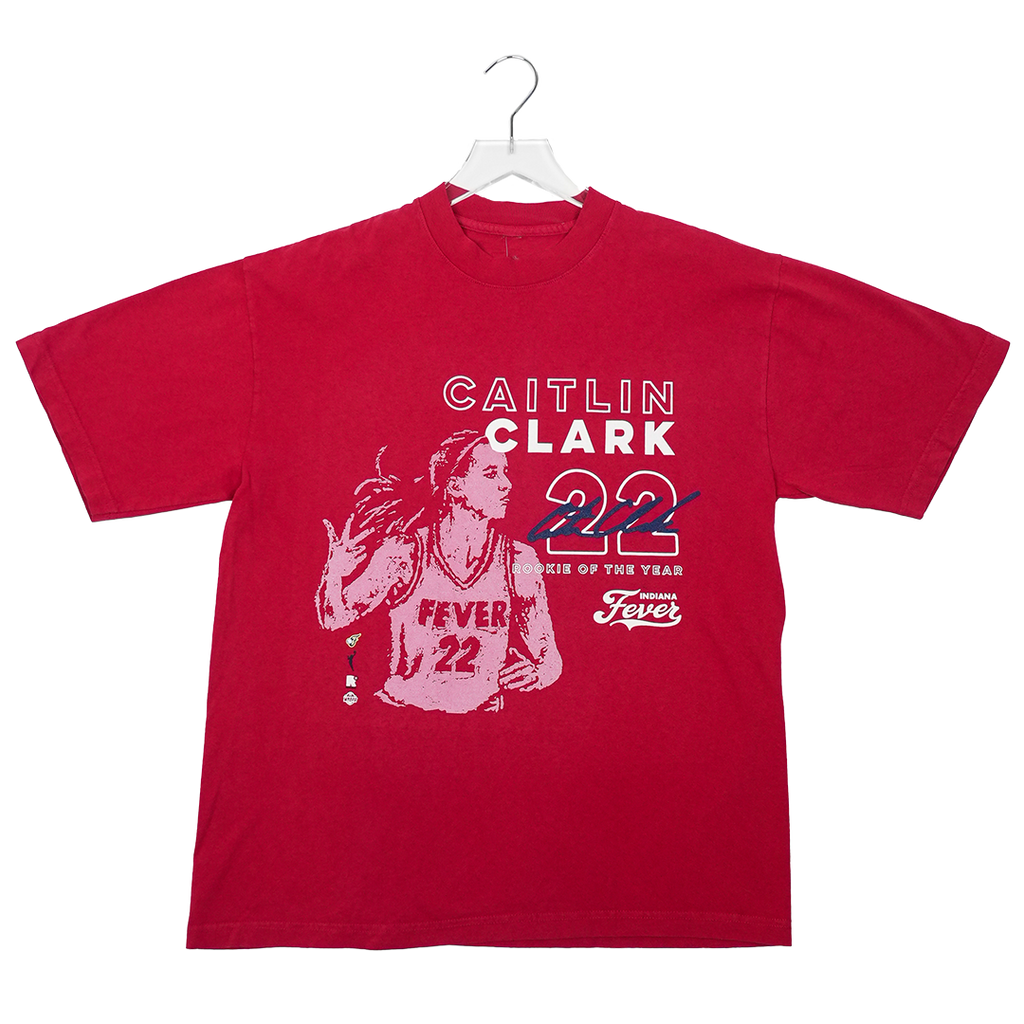 Adult Indiana Fever Caitlin Clark Rookie Of The Year T shirt in Red by Pacers Team Store