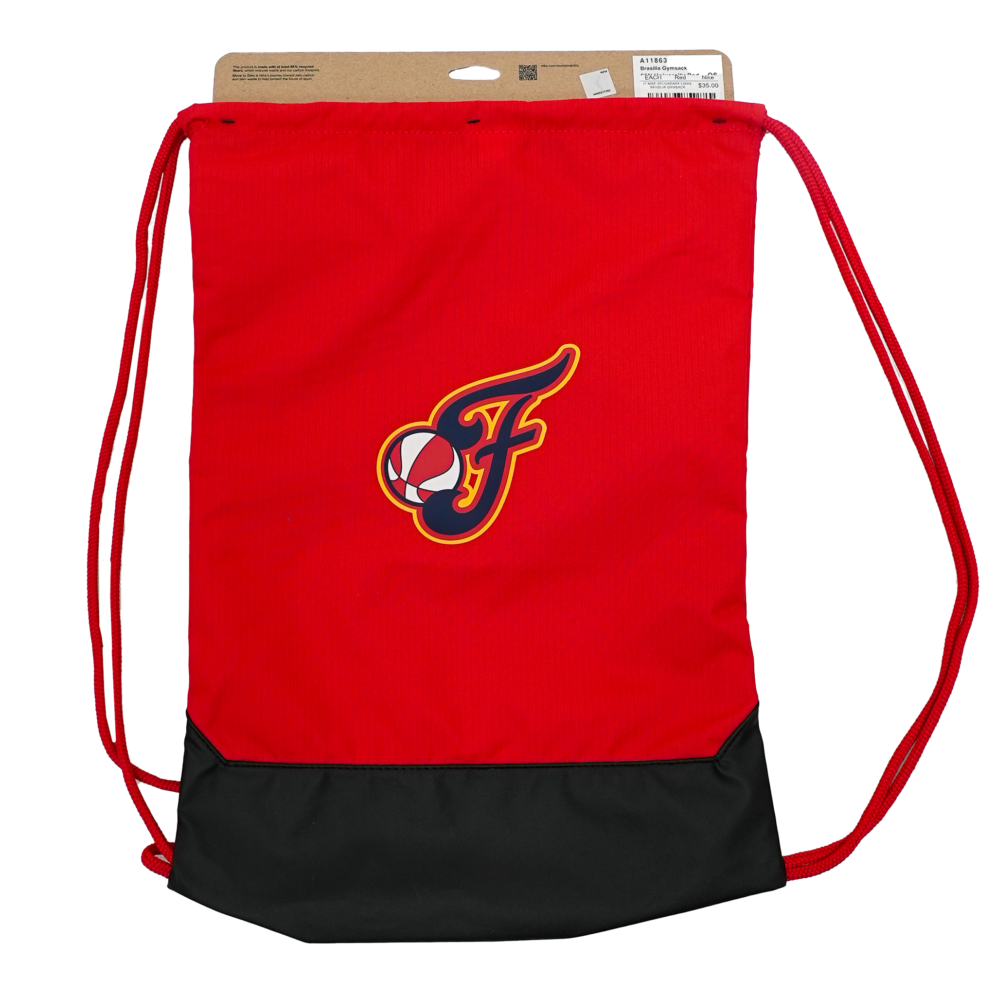 nike brasilia 6xl backpack gym red Indiana Fever Secondary Logo Brasilia Gymsack in Red by Nike – Pacers Team  Store