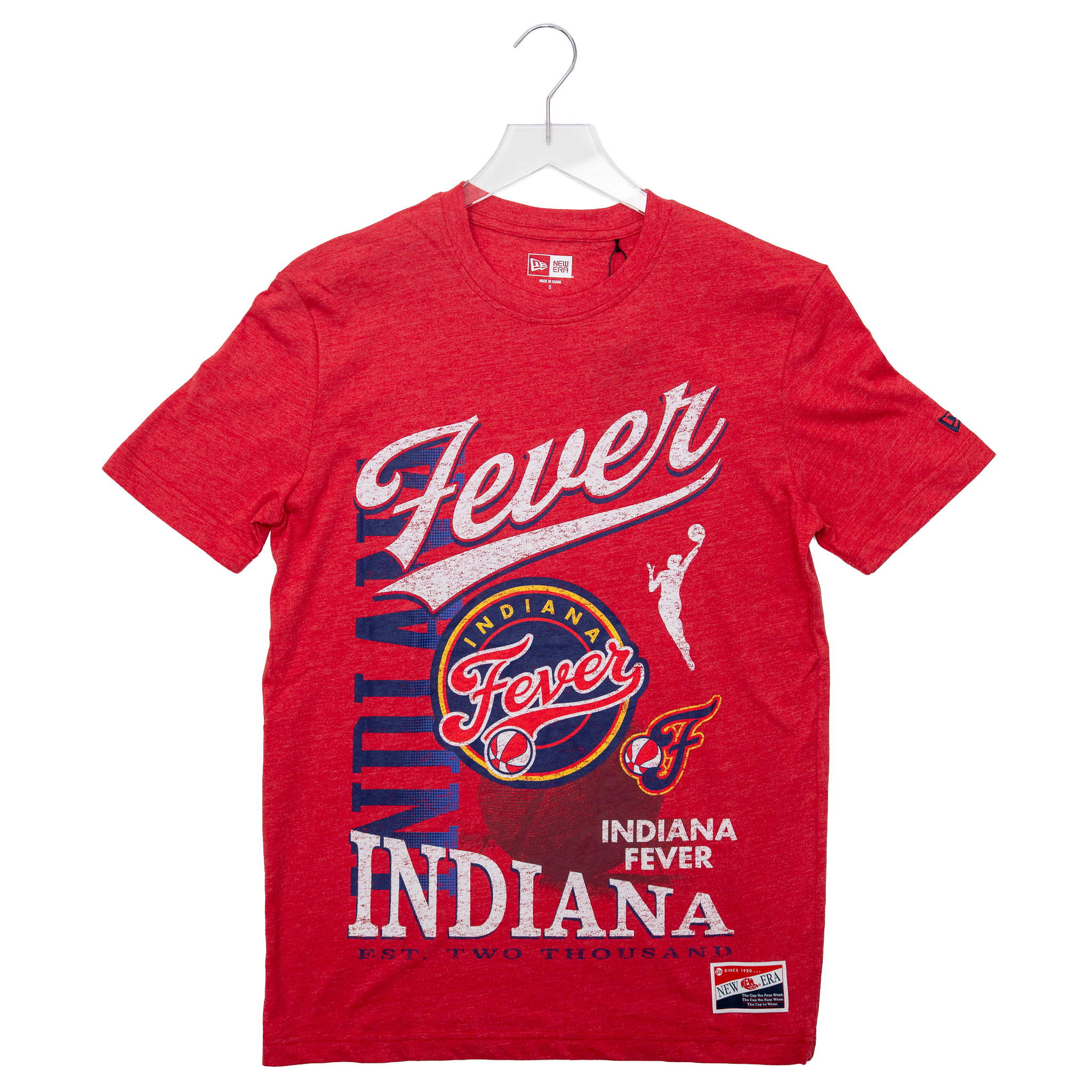 Adult Indiana Fever Distressed T-shirt in Red by New Era – Pacers Team ...
