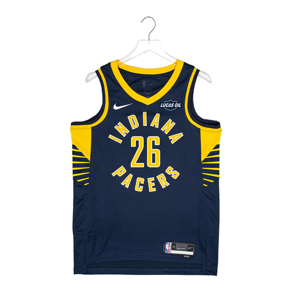 Adult Indiana Pacers #26 Ben Sheppard Icon Swingman Jersey by Nike In Blue - Front View