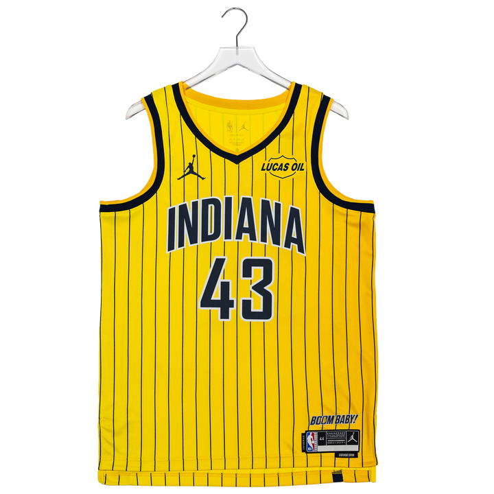 Adult Indiana Pacers #43 Pascal Siakam 26-27' Statement Swingman Jersey in Gold by Jordan