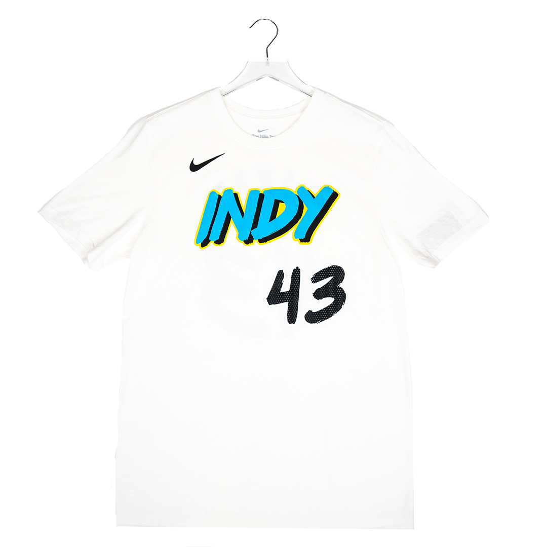 Adult Indiana Pacers #43 Pascal Siakam 24-25' CITY EDITION Name and Number T-shirt in White by Nike