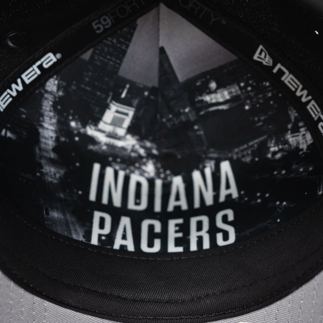 Adult Indiana Pacers Official 2026 NBA Draft 59Forty AF Hat in Black by New Era