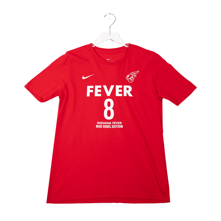Youth Indiana Fever #8 Sophie Cunningham Rebel Name and Number T-Shirt in Red by Nike