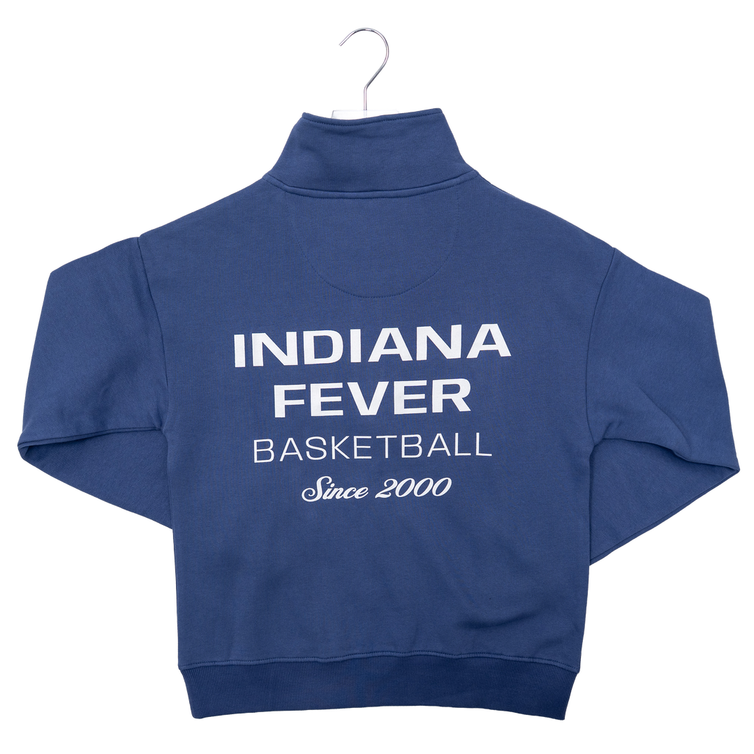 Women's Indiana Fever 1/4 Zip Roan Fleece in blue by Sportiqe