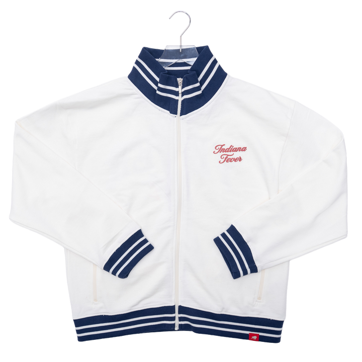 Women's Indiana Fever Resto Full-Zip Jacket in White by Sportiqe