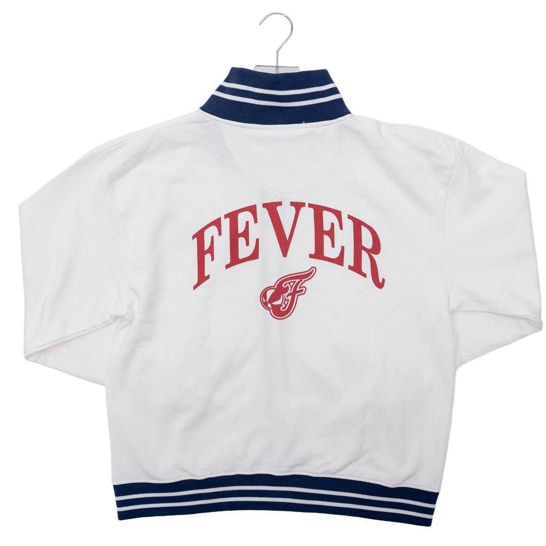 Women's Indiana Fever Resto Full-Zip Jacket in White by Sportiqe