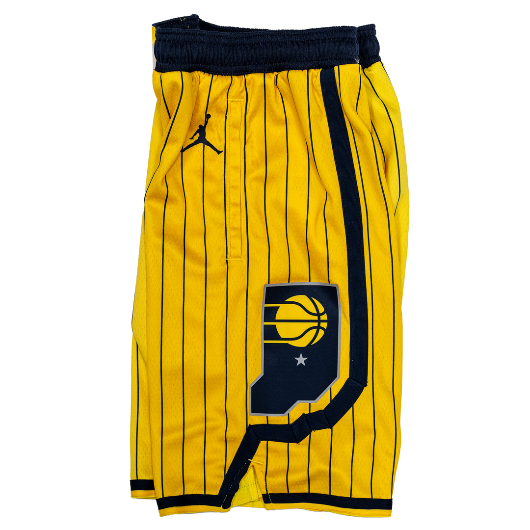 Youth Indiana Pacers 26-27' Statement Swingman Shorts in Gold by Jordan