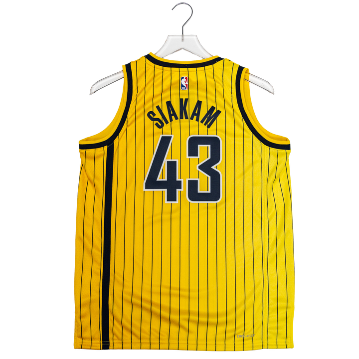 Youth Indiana Pacers #43 Pascal Siakam 26-27' Statement Swingman Jersey in Gold by Jordan