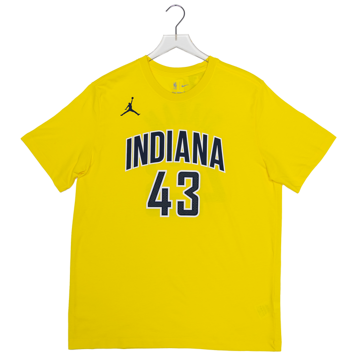 Adult Indiana Pacers #43 Pascal Siakam 26-27 Statement Name and Number T-shirt in Gold by Jordan