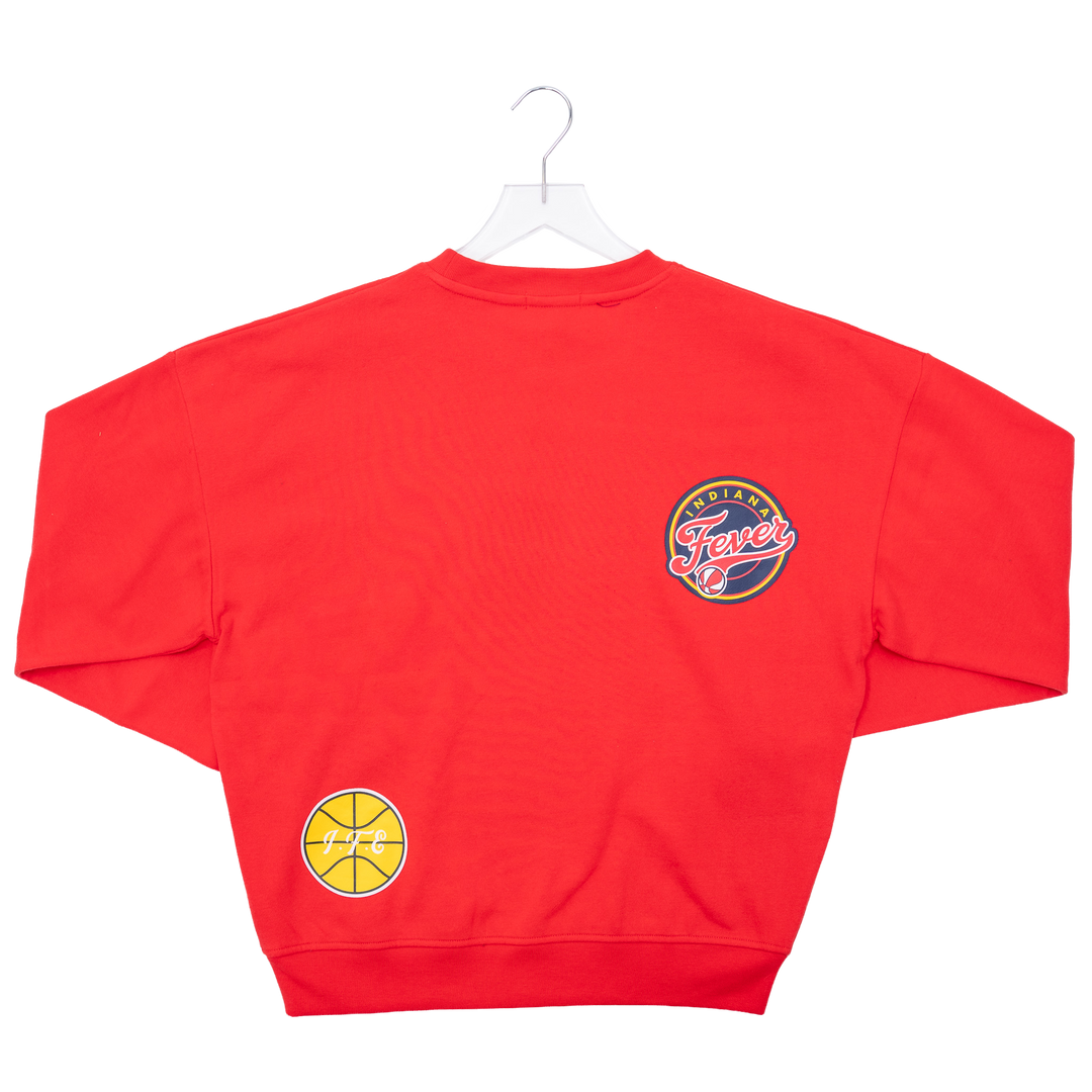 Women's Indiana Fever Crewneck Fleece in Red by Mitchell & Ness