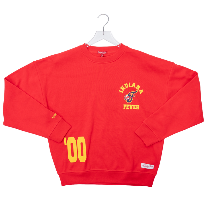 Women's Indiana Fever Crewneck Fleece in Red by Mitchell & Ness