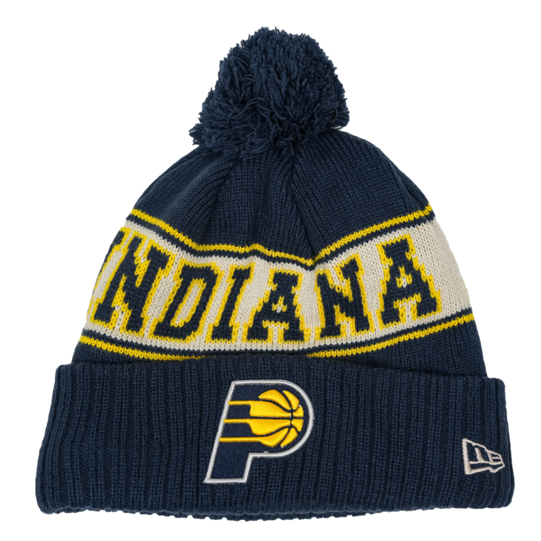 Adult Indiana Pacers Banded Knit Hat in Navy by New Era