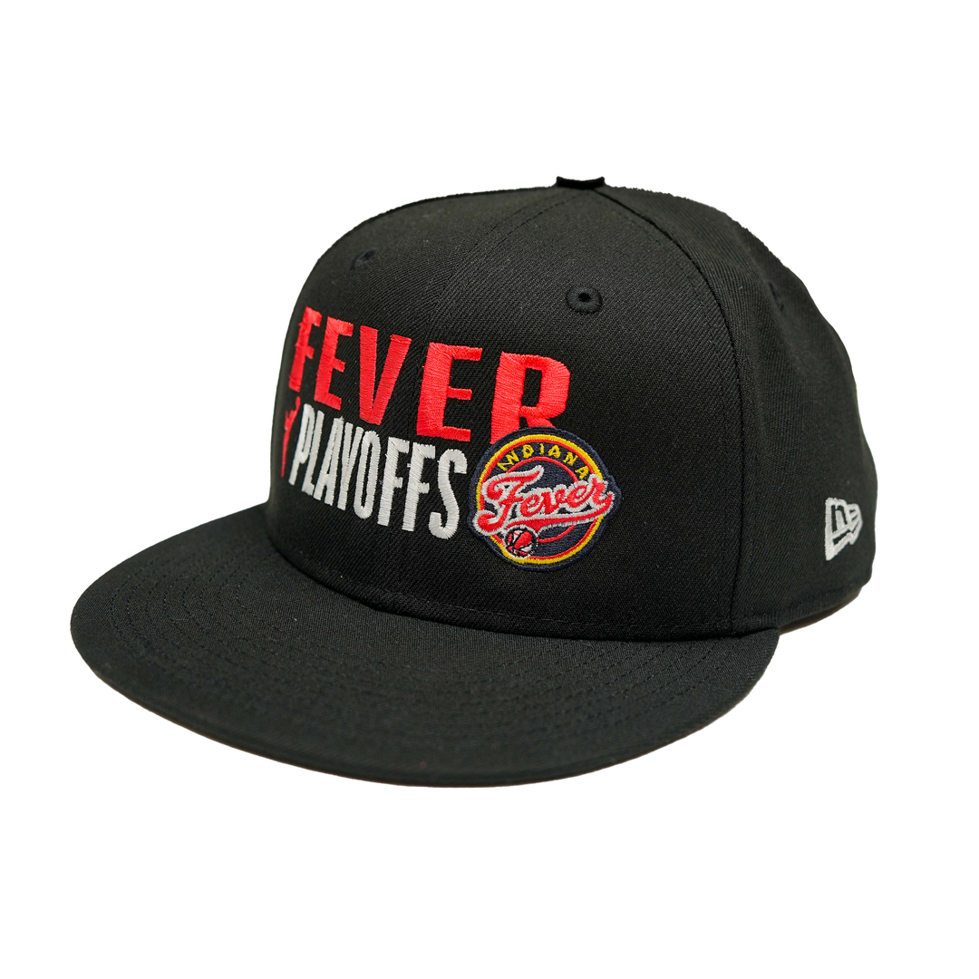 Adult Indiana Fever 2025 WNBA Playoffs 9FIFTY Hat in Black by New Era