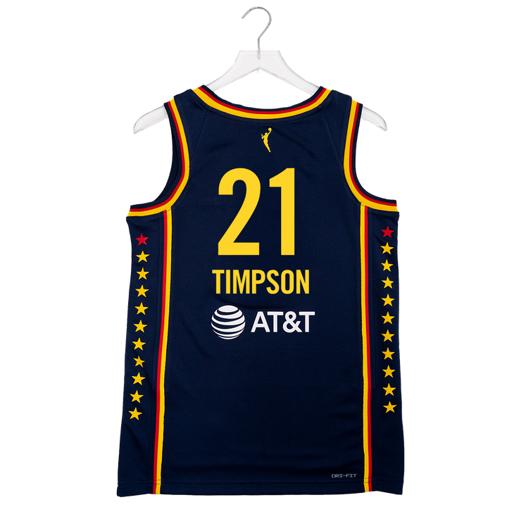 Adult Indiana Fever #21 Makayla Timpson Explorer Swingman Jersey in Navy by Nike