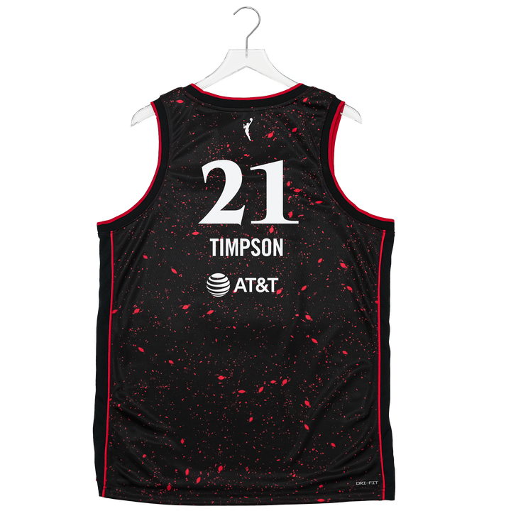 Adult Indiana Fever #21 Makayla Timpson Stranger Things Rebel Swingman Jersey in Black by Nike