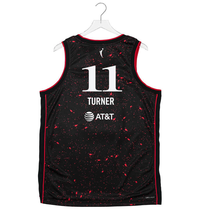 Adult Indiana Fever #11 Brianna Turner Stranger Things Rebel Swingman Jersey in Black by Nike