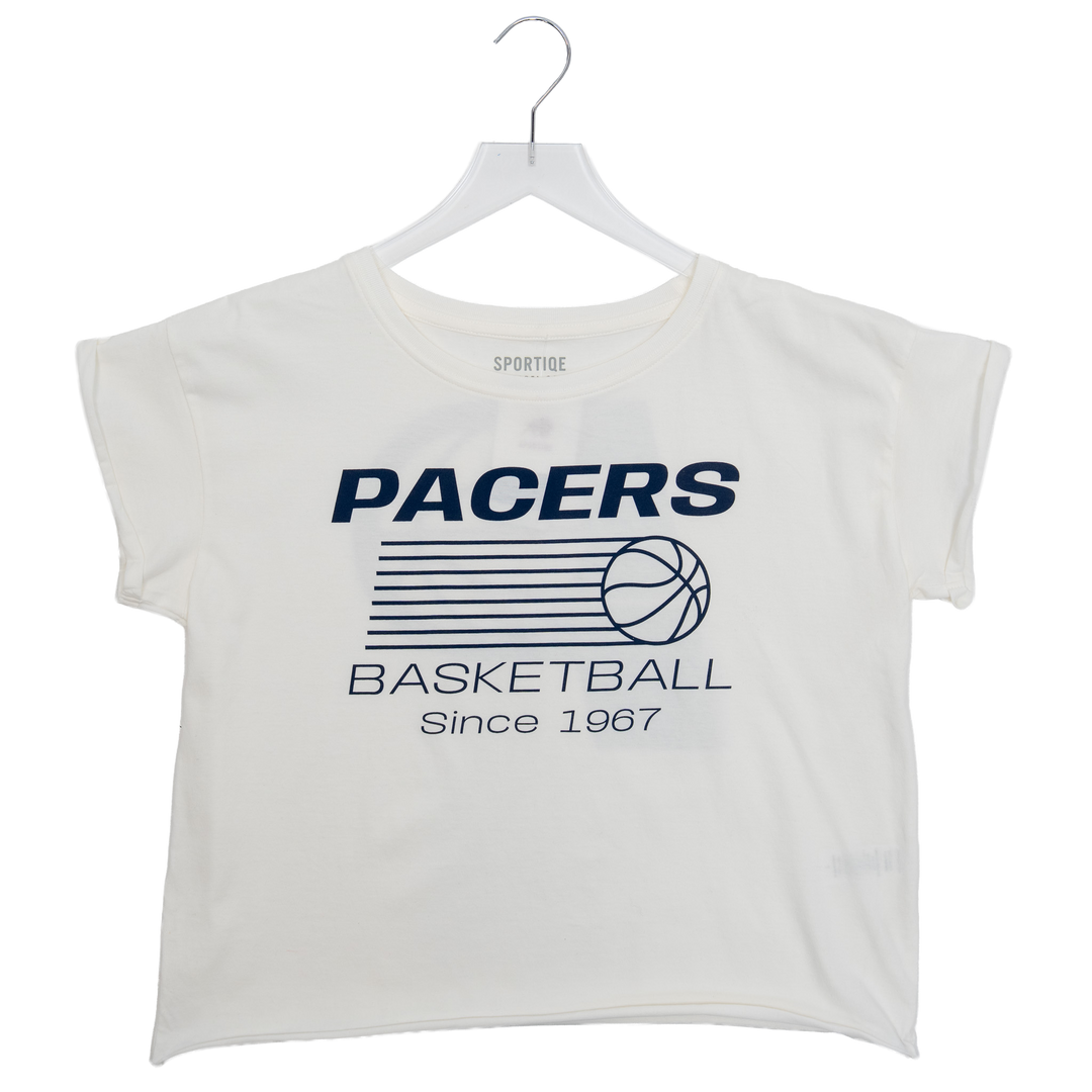 Women's Indiana Pacers Nomah T-shirt in White by Sportiqe