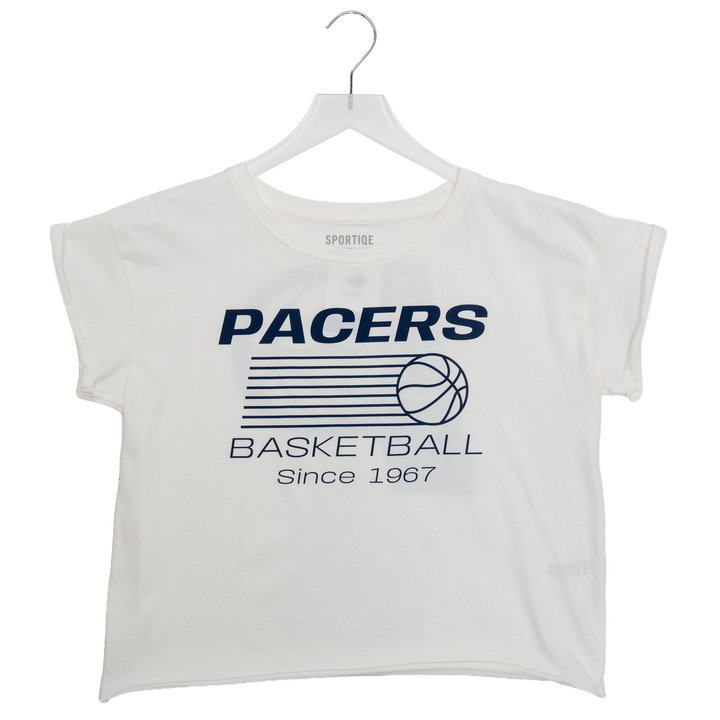 Women's Indiana Pacers Nomah T-shirt in White by Sportiqe