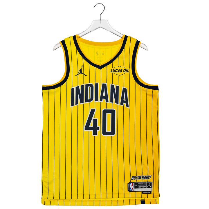 Adult Indiana Pacers #40 Ivica Zubac 26-27' Statement Swingman Jersey in Gold by Jordan