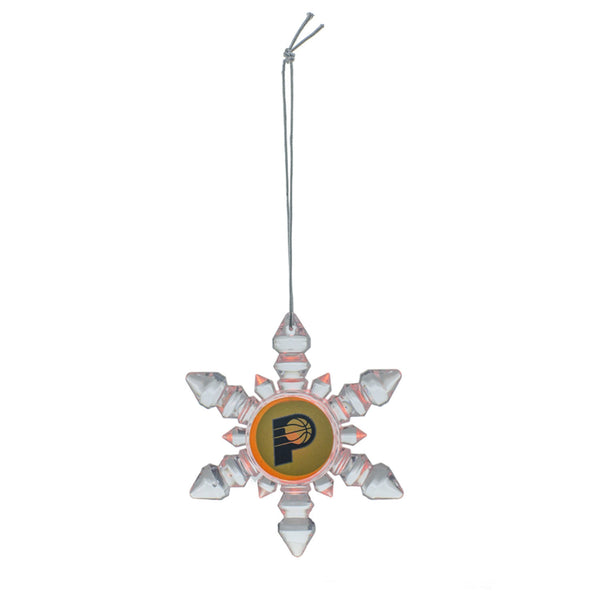 Indiana Pacers Light Up Snowflake Ornament - Red Color