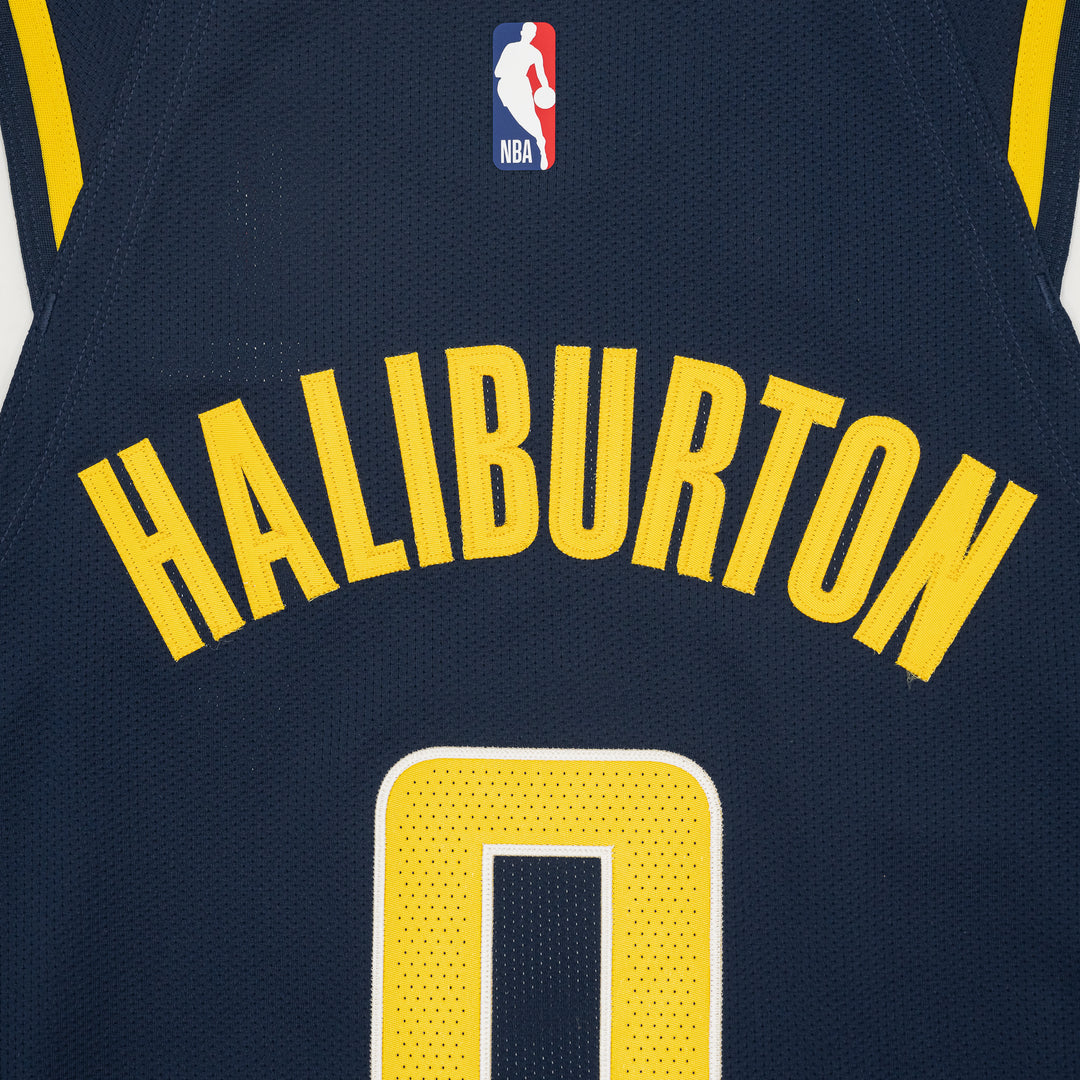 Adult Indiana Pacers #0 Tyrese Haliburton Authentic Icon Jersey in Navy by Nike
