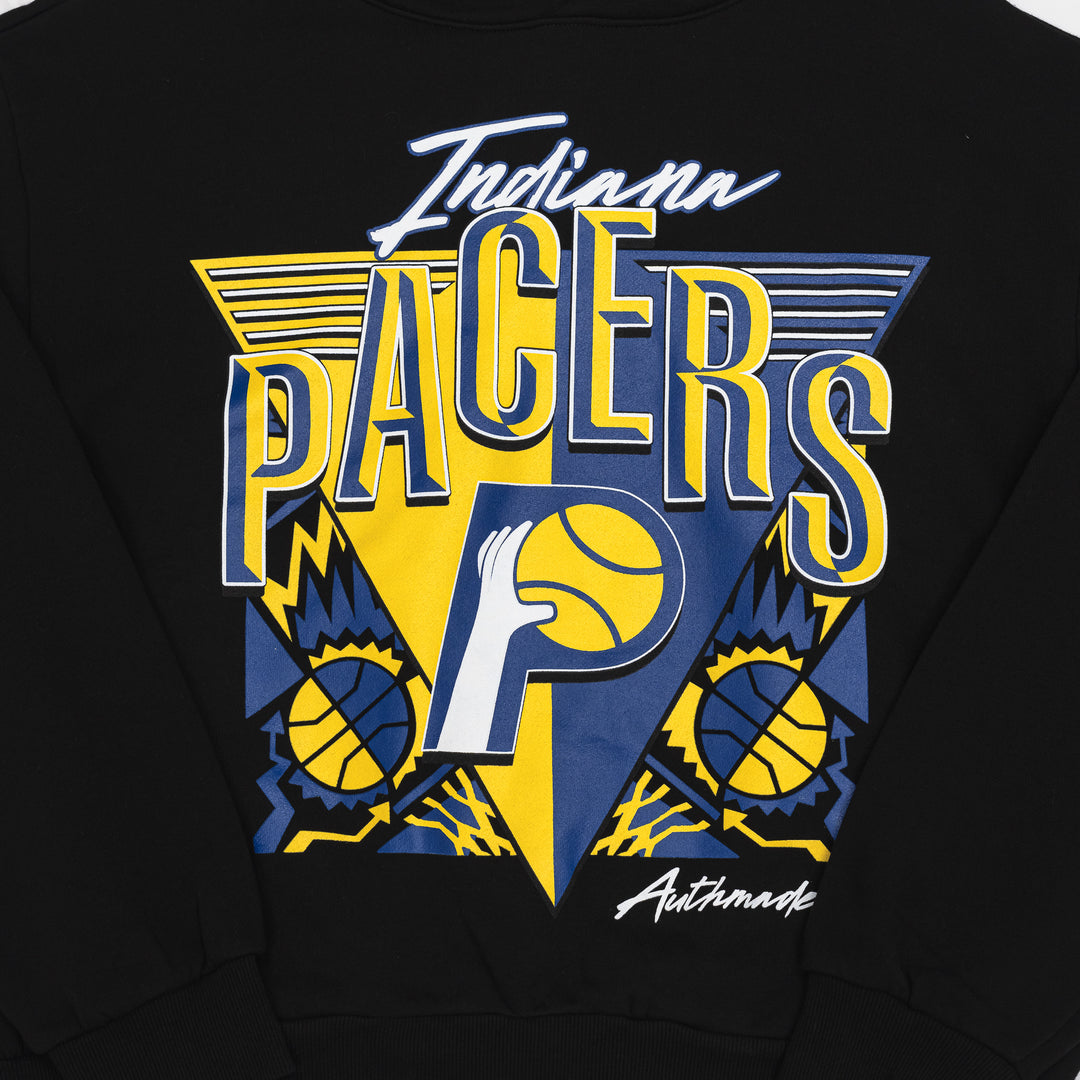 Adult Indiana Pacers Hardwood Classics Hooded Sweatshirt in Black by Authmade
