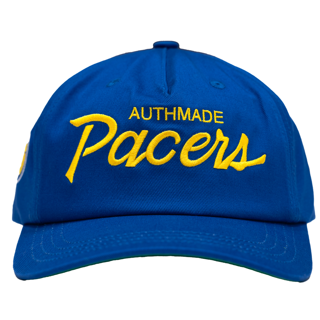 Adult Indiana Pacers Hardwood Classics Vintage Snapback Hat in Royal by Authmade