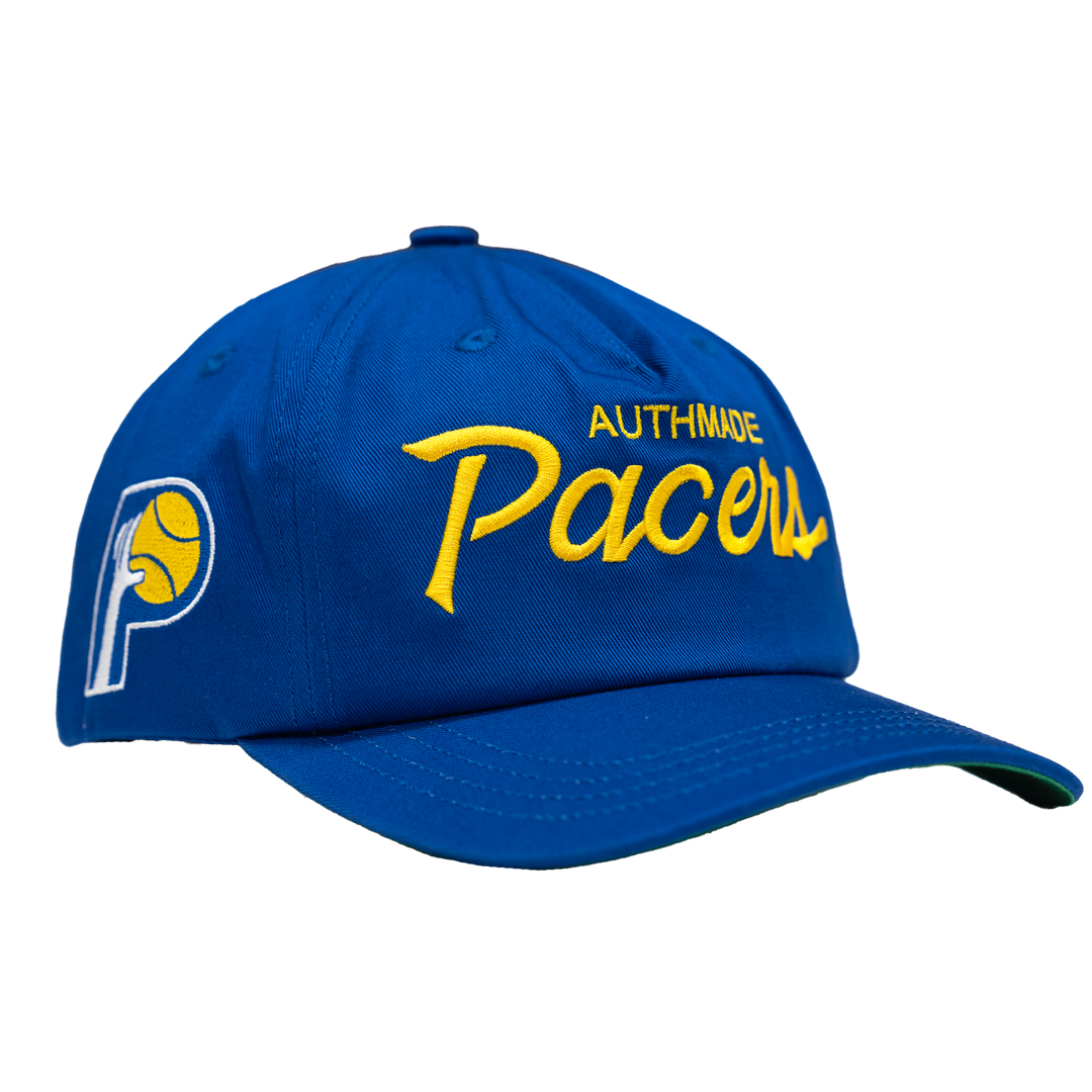 Adult Indiana Pacers Hardwood Classics Vintage Snapback Hat in Royal by Authmade