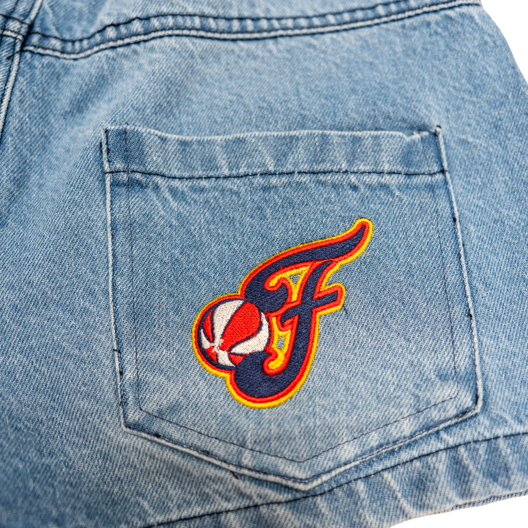 Women’s Indiana Fever Denim Shorts in Demin by FISLL