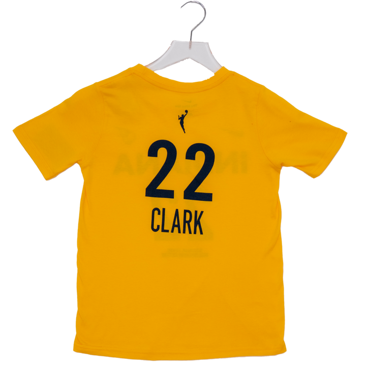 Youth Indiana Fever #22 Caitlin Clark Alternate Name and Number T-Shirt in Gold by Nike