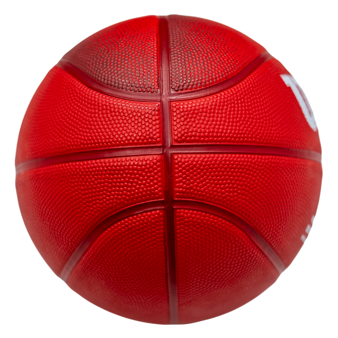 Red basketball on a white background