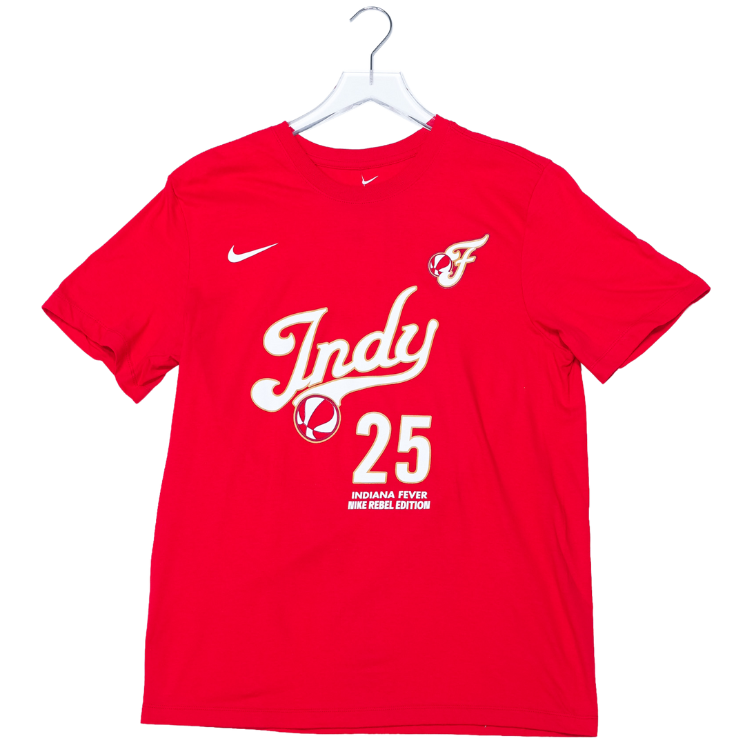 Adult Indiana Fever #25 Monique Billings 2026 Rebel Name and Number T-shirt in Red by Nike