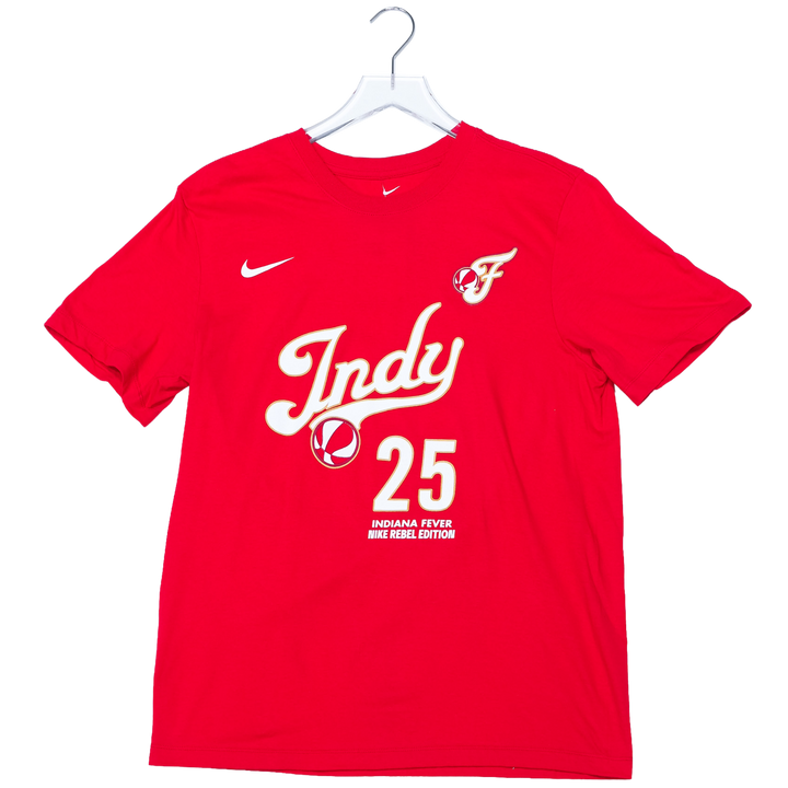 Adult Indiana Fever #25 Monique Billings 2026 Rebel Name and Number T-shirt in Red by Nike