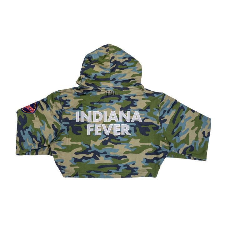 Womens Indiana Fever Camo Cropped Hooded Sweatshirt in Camo by FISLL