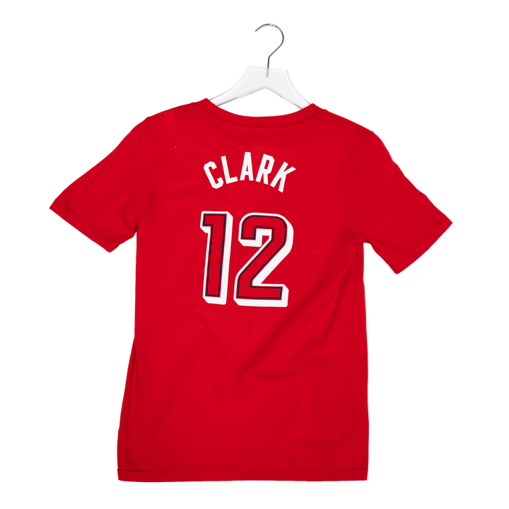 Youth USA Basketball #12 Caitlin Clark Name and Number T-shirt in Red by Nike