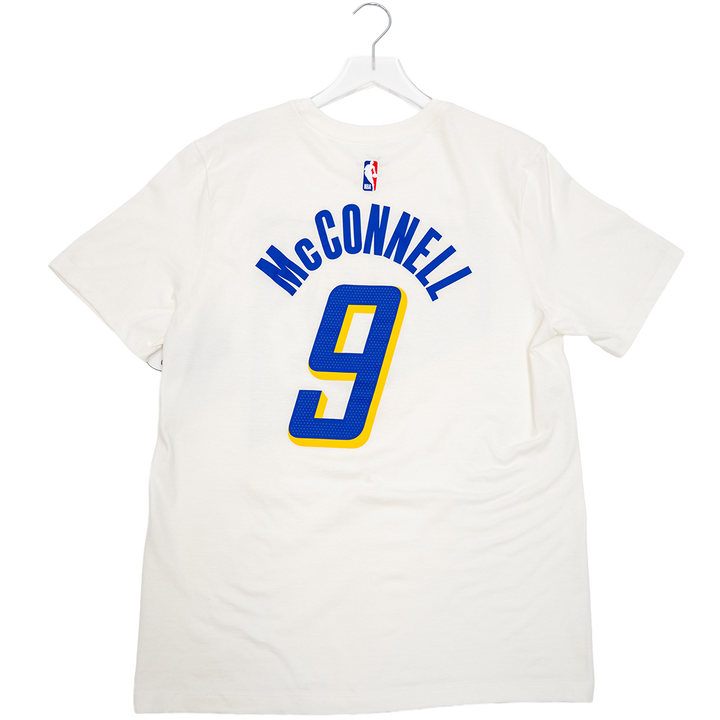 Adult Indiana Pacers 25-26' CITY EDITION #9 T.J. McConnell Name and Number T-shirt in White by Nike