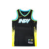 Adult Indiana Pacers 23-24' CITY EDITION Wordmark Swingman Jersey in Black by Nike - Front View