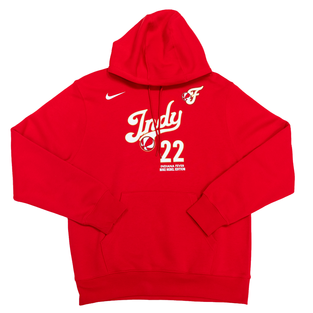 Adult Indiana Fever #22 Caitlin Clark 2026 Rebel Name and Number Sweatshirt in Red by Nike