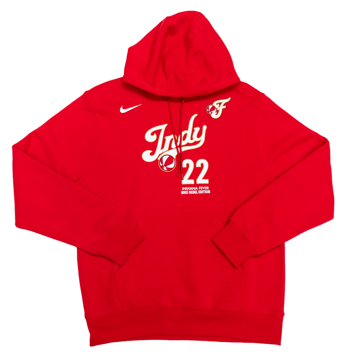 Adult Indiana Fever #22 Caitlin Clark 2026 Rebel Name and Number Sweatshirt in Red by Nike