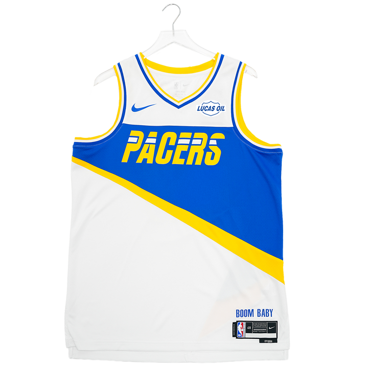 Adult Indiana Pacers 25-26' CITY EDITION Custom Swingman Jersey in White by Nike