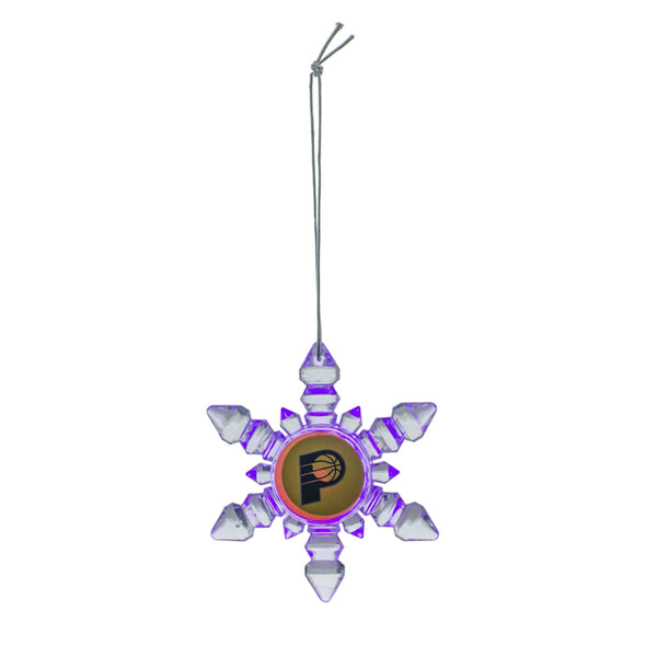 Indiana Pacers Light Up Snowflake Ornament - Purple Color