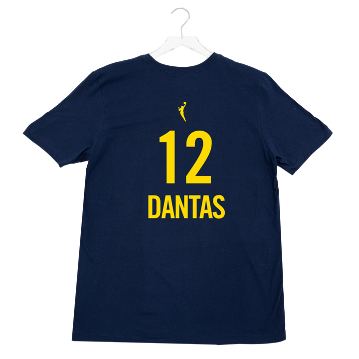 Adult Indiana Fever #12 Damiris Dantas Explorer Name and Number T-Shirt in Navy by Nike