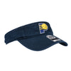 Adult Indiana Pacers Primary Logo Clean Up Visor in Navy by 47' - Angled Right Side View