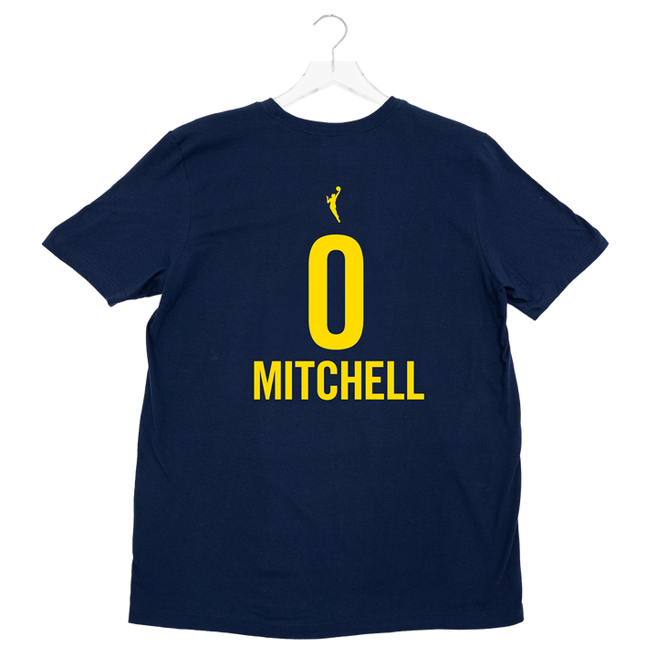 Adult Indiana Fever #0 Kelsey Mitchell Explorer Name and Number T-Shirt in Navy by Nike