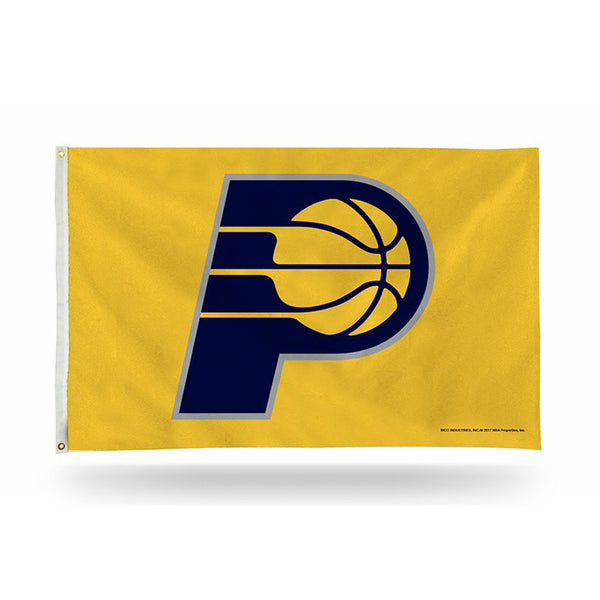 Indiana Pacers Primary Logo Banner Flag in Gold - Front View