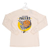 Adult Indiana Pacers Playmaker Long Sleeve Shirt by Item of the Game In Tan - Front View