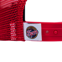Youth Indiana Fever Primary Logo 9Fifty Trucker Hat in Red by New Era