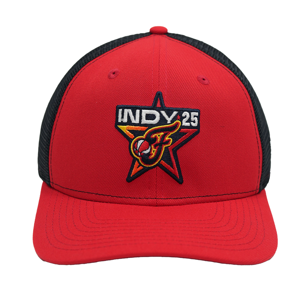 Adult WNBA All-Star 2025 Indy 9SEVENTY Trucker Hat in Red by