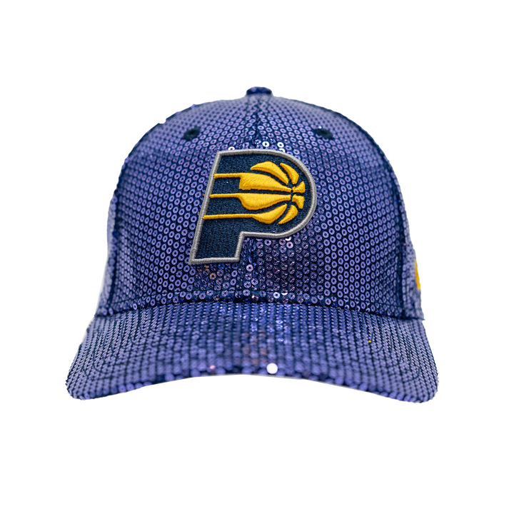 Women's Indiana Pacers Sequin 9Forty Hat in Navy by New Era